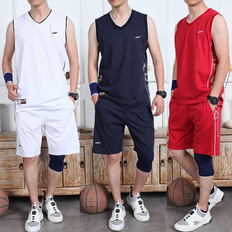 men’s basketball sports set sleeveless