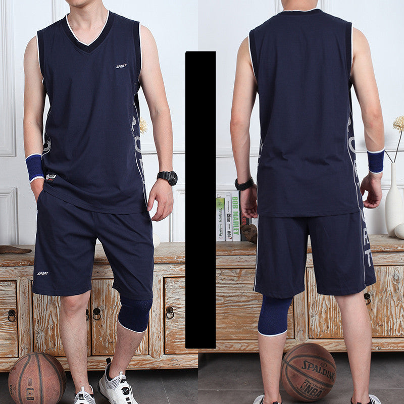 men’s basketball sports set sleeveless