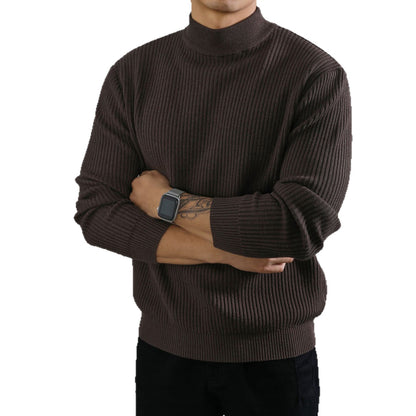 men’s half turtleneck sweater ribbed